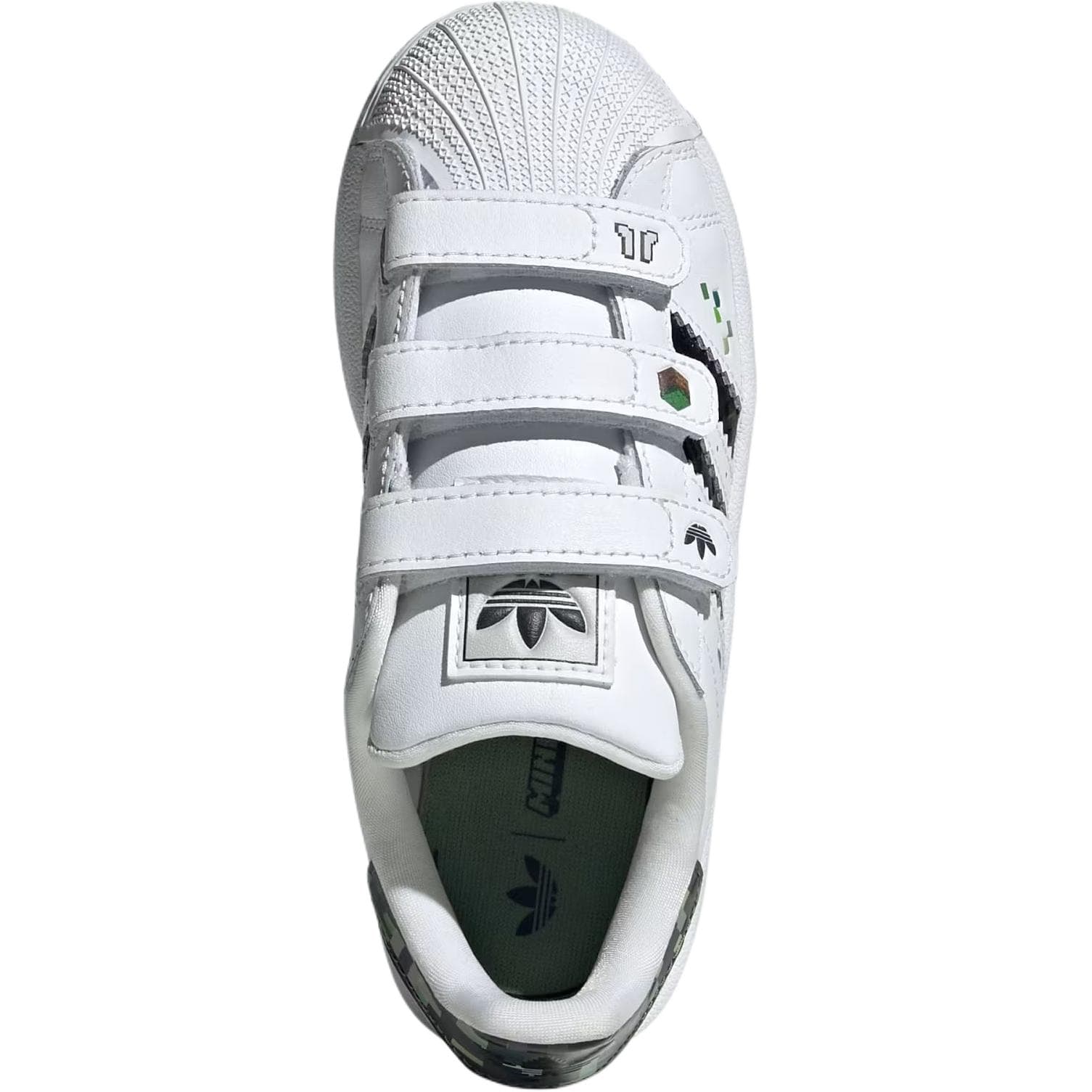 Кроссовки Adidas Originals Superstar Устойчивый к истиранию Низкий Топ Детские Скейтбординги Облачный Белый Основной Черный - изображение 6