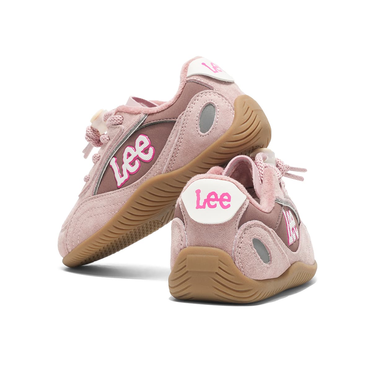 Кроссовки LEE KIDS Детские кроссовки низкие с утепленной подкладкой, удобные, универсальные, модные для школы, активного отдыха, с застежкой на липучке, розовые - изображение 7