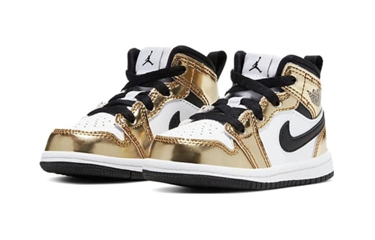 Кроссовки для баскетбола Jordan Air Jordan 1 Mid SE 'Metallic Gold' - изображение 5