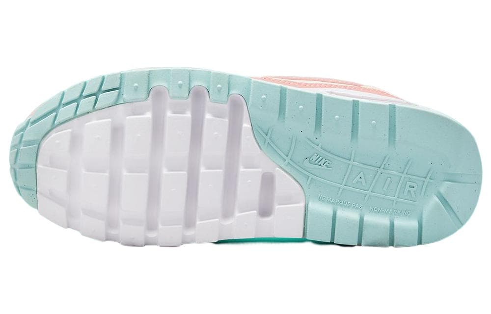 Кроссовки Nike Air MAX 1 Кожа Противоскользящая Устойчивая к износу Дышащая Низкая Повседневная Обувь Бежевый Белый Розовый - изображение 6