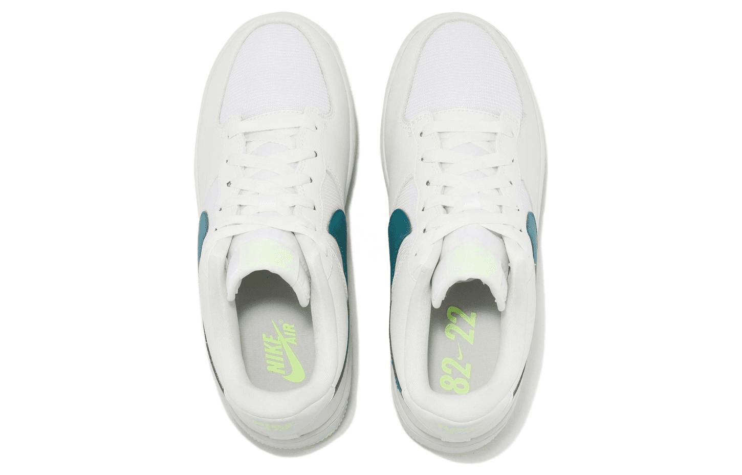 Кроссовки Nike Air Force 1 Кожа Низкие Кеды Детская Обувь для Скейтбординга Белый Зеленый Подростки - изображение 3