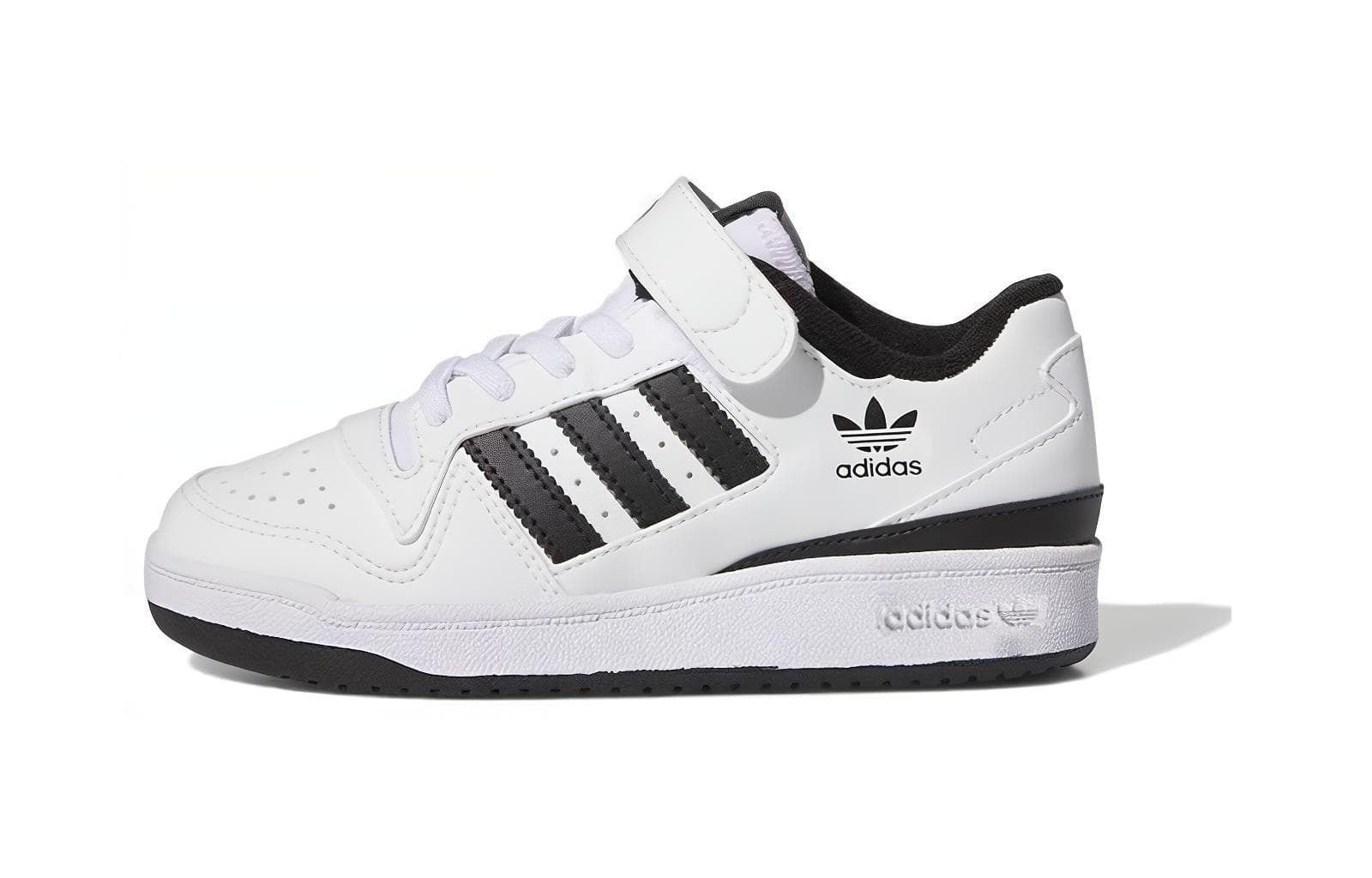 Кроссовки Adidas Originals FORUM Low С Аbrasion Resistant Низкий Топ Детская Скейтбординг Обувь Белый Черный - изображение 1