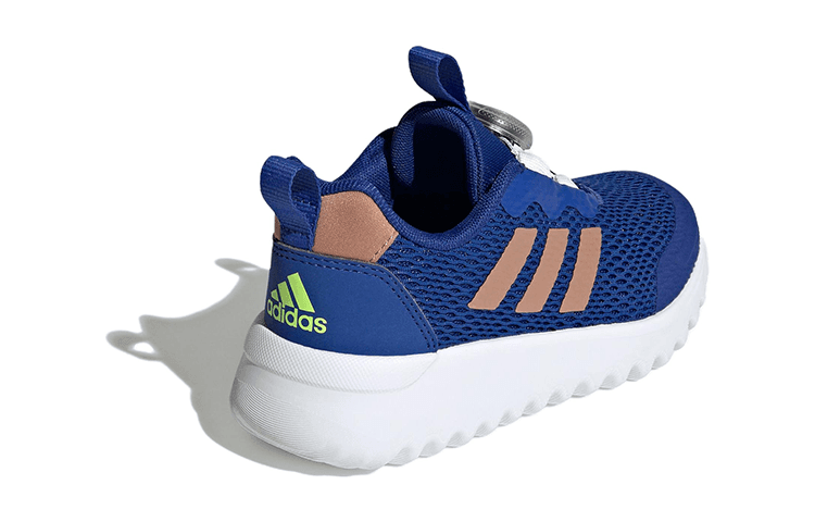 Кроссовки Adidas ActiveFlex BOA 3,0 Ткань Устойчивая к истиранию Амортизация Отскок Низкие Детские Беговые Кроссовки Синий Золото - изображение 4