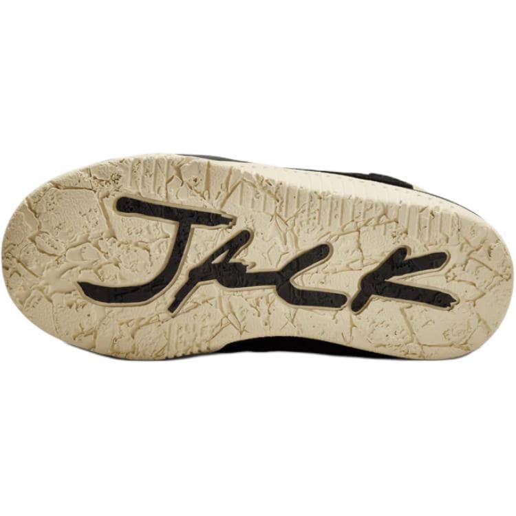 Кроссовки для баскетбола Jordan X Travis Scott Jumpman Jack TR противоскользящие MID детские баскетбольные кроссовки Бежевый Черный Желтый - изображение 6