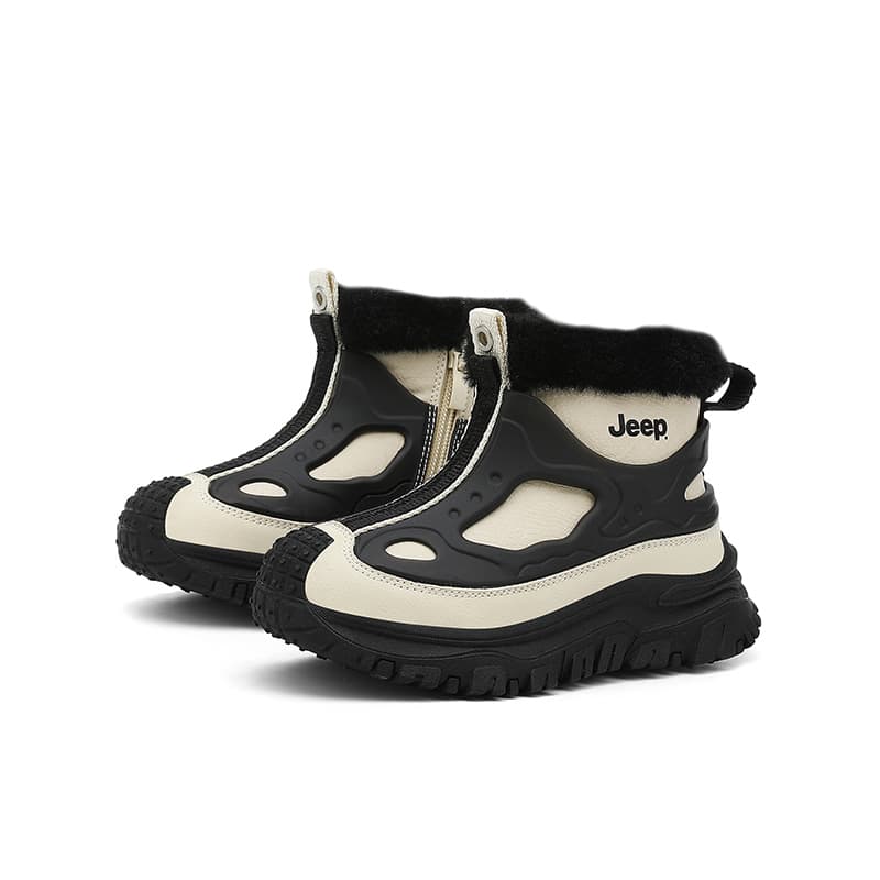 Jeep High Top Детские ботинки Хаки коричневый Обсидиановый черный Детский - изображение 4