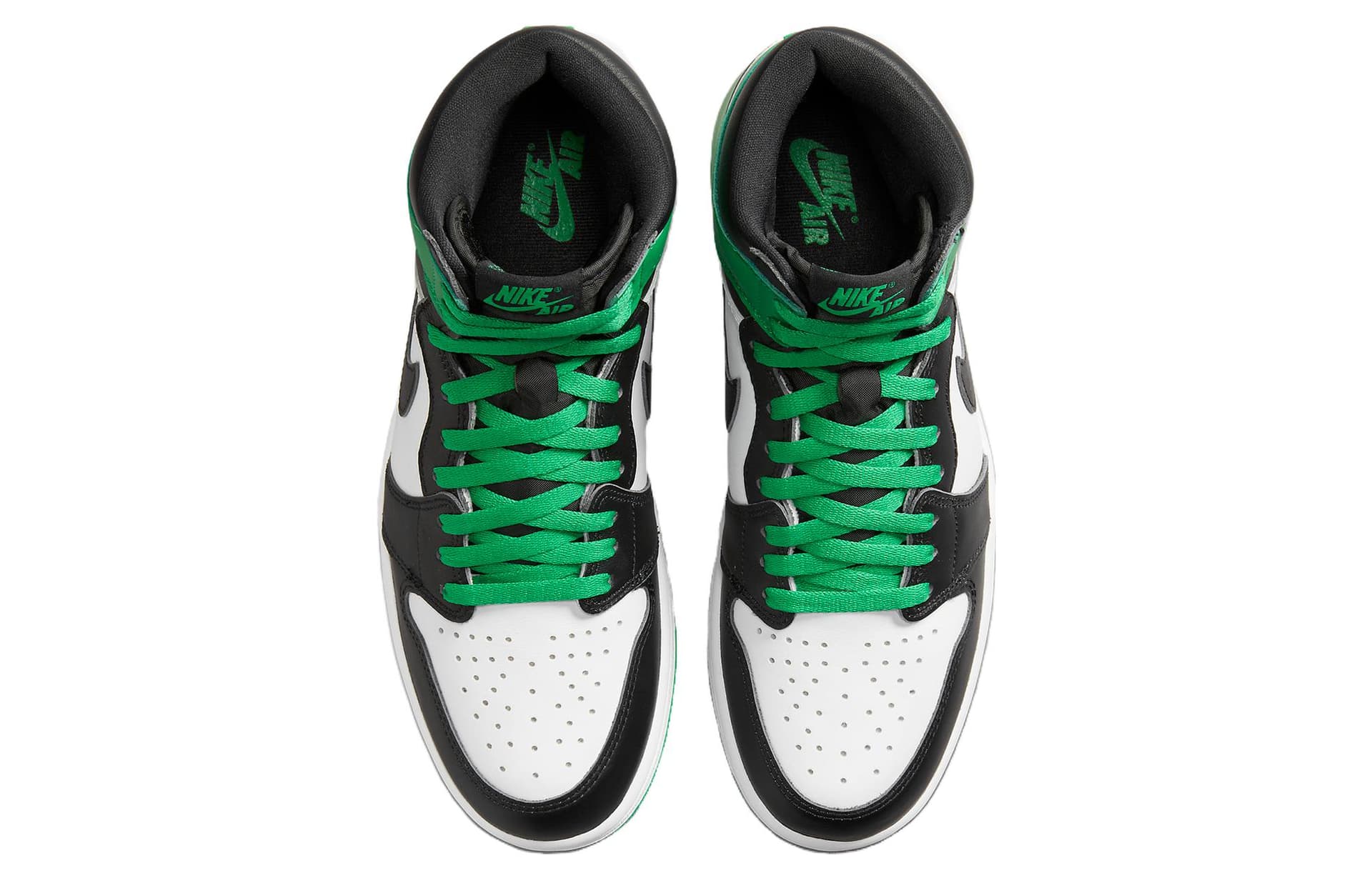 Кроссовки для баскетбола Jordan Air Jordan 1 High OG Black and Lucky Green GS - изображение 4