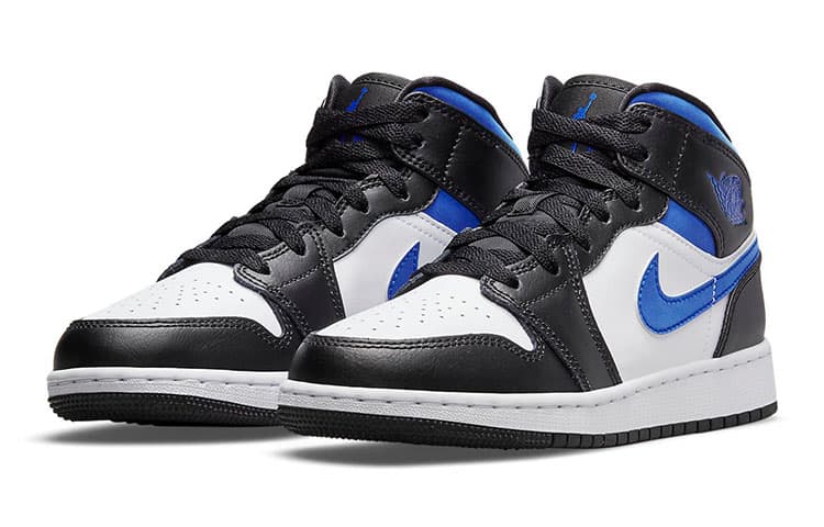 Кроссовки для баскетбола Jordan Air Jordan 1 Mid "White Royal" GS - изображение 5