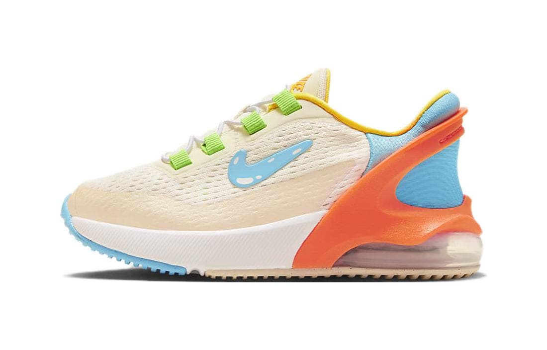 Кроссовки Nike Air Max 270 Амортизация Износостойкие Низкие Кроссовки для Детей Lifestyle Белые Синие и Оранжевые Детские - изображение 1