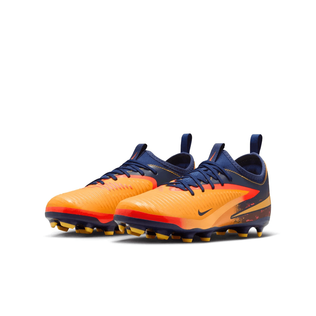 Бутсы NIKE Jr. Phantom 6 Low Топ Детские футбольные бутсы Оранжевый синий Детский - изображение 3