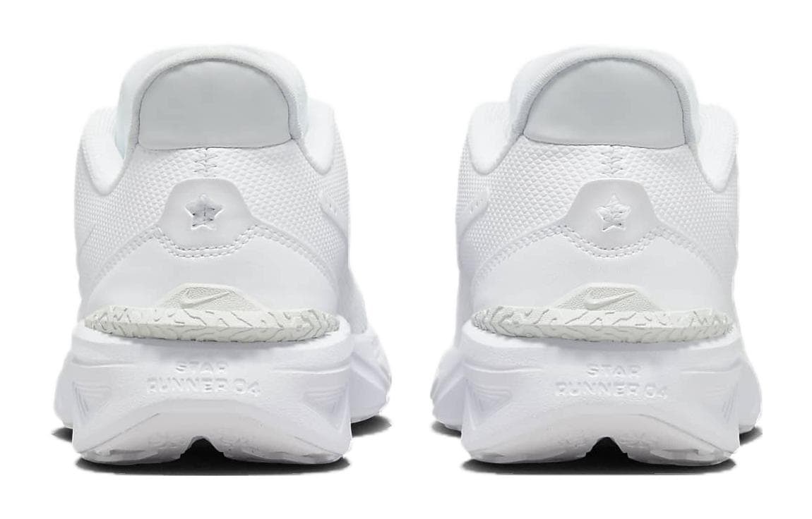 Кроссовки Nike Star Runner 4 Амортизация Устойчивость к истиранию Низкий Топ Беговые кроссовки Белый Унисекс - изображение 5