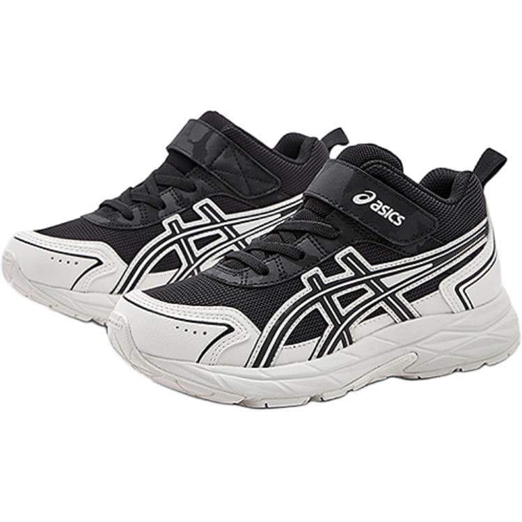 Кроссовки ASICS KIDS Гель Contend MID Топ Беговые кроссовки Черный белый Детский - изображение 2