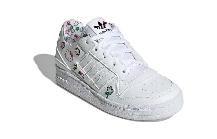 Кроссовки Hello Kitty X adidas originals FORUM Low Топ Скейтборд Кроссовки Белый Детский - изображение 3