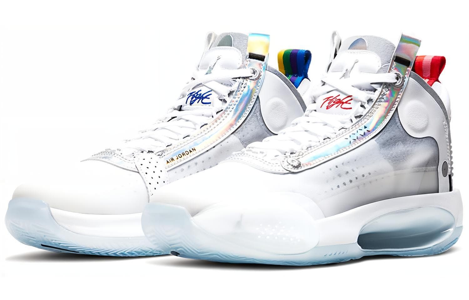 Кроссовки для баскетбола GS Air Jordan 34 "White Iridescent" - изображение 5