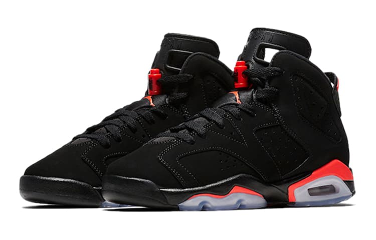 Кроссовки для баскетбола Jordan Air Jordan 6 Black Infrared OG GS 2019 - изображение 6