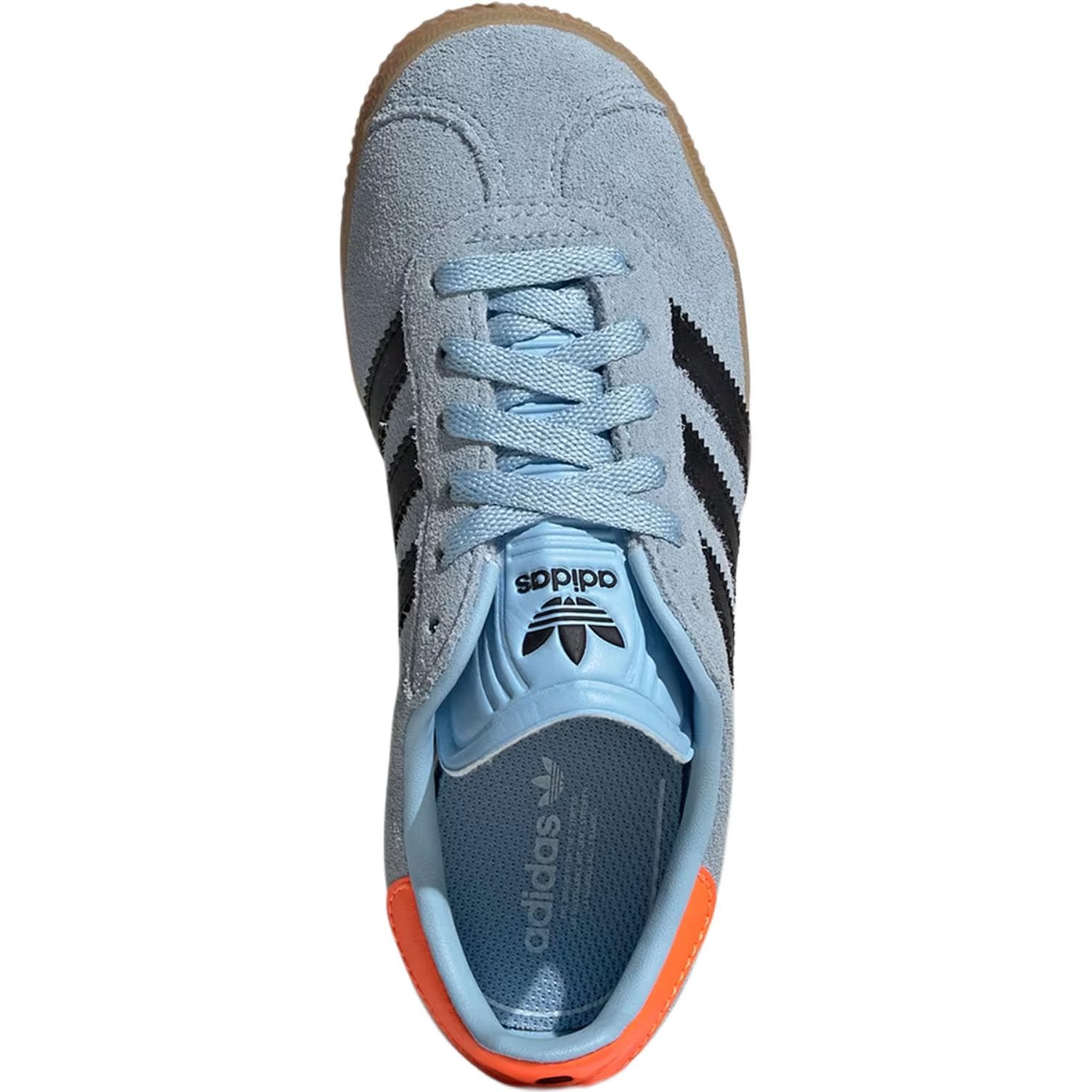 Кроссовки Adidas Originals Gazelle Замша Устойчивая к истиранию Низкий верх Детская обувь для скейтбординга Синяя Детская - изображение 4