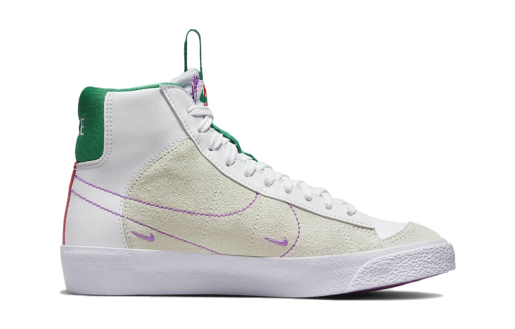 Кроссовки Nike Blazer Slip-Resistant Abrasion-Resistant MID Скейтборд Обувь Белый Фиолетовый Унисекс - изображение 2