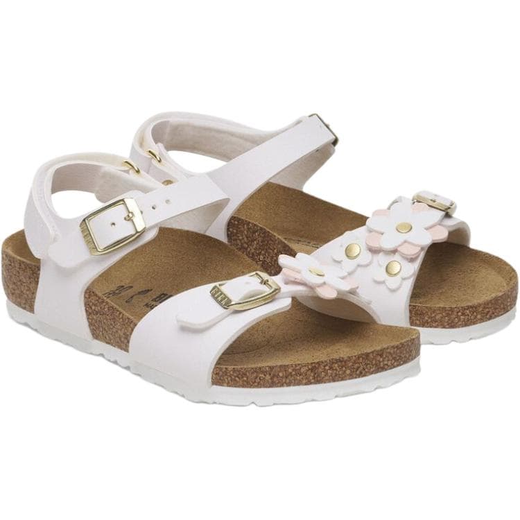Сандалии Birkenstock Rio Противоскользящие Устойчивые к истиранию Низкие Детские Сандалии Белые - изображение 3