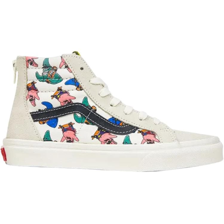 Кроссовки SPONGEBOB SQUAREPANTS x Vans SK8 HI Высокие Кеды Детская Скейтбординг Обувь Белая Малыш - изображение 2