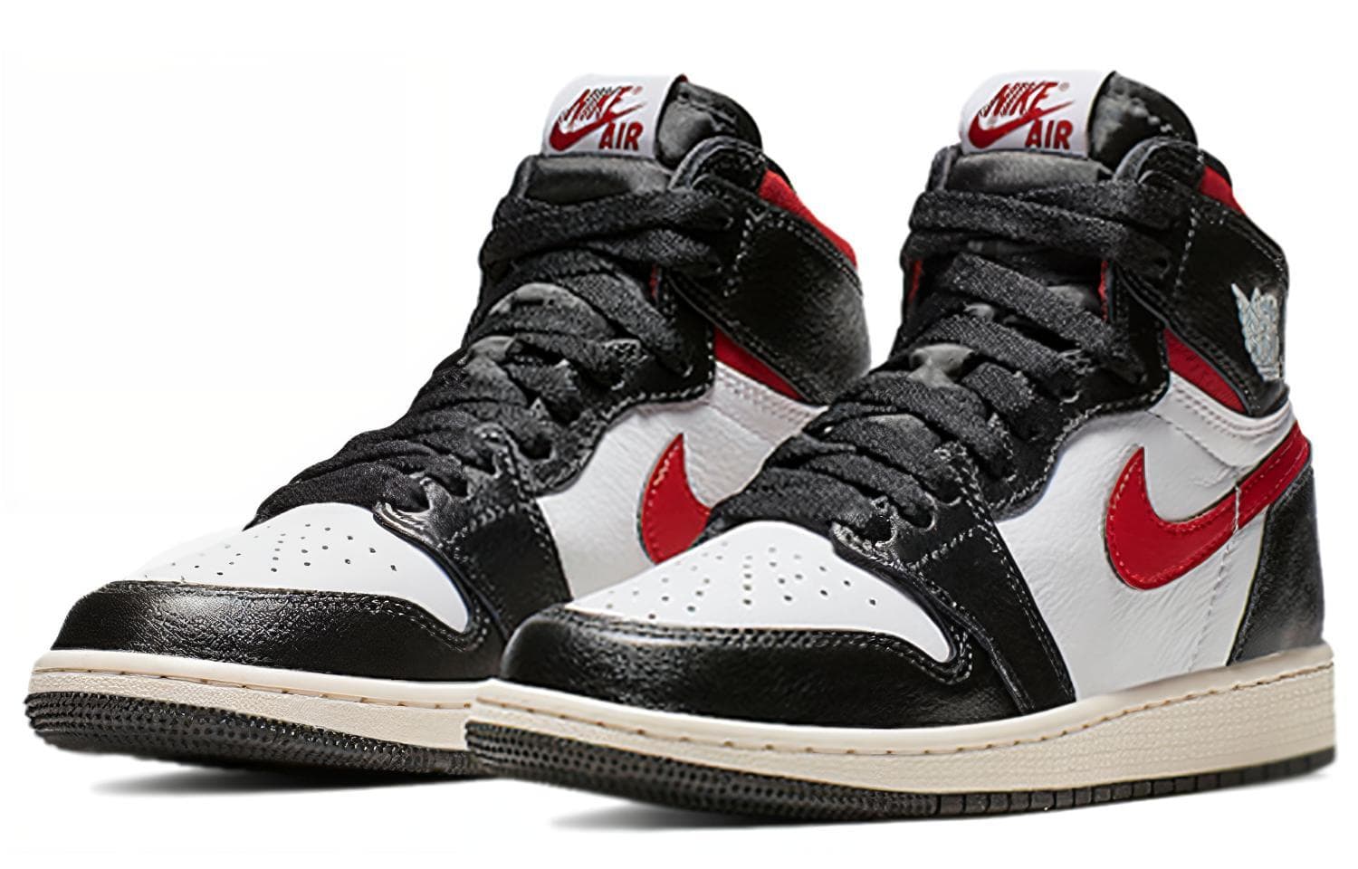 Кроссовки для баскетбола Jordan Air Jordan 1 Retro High Black Gym Red GS 2019 - изображение 5