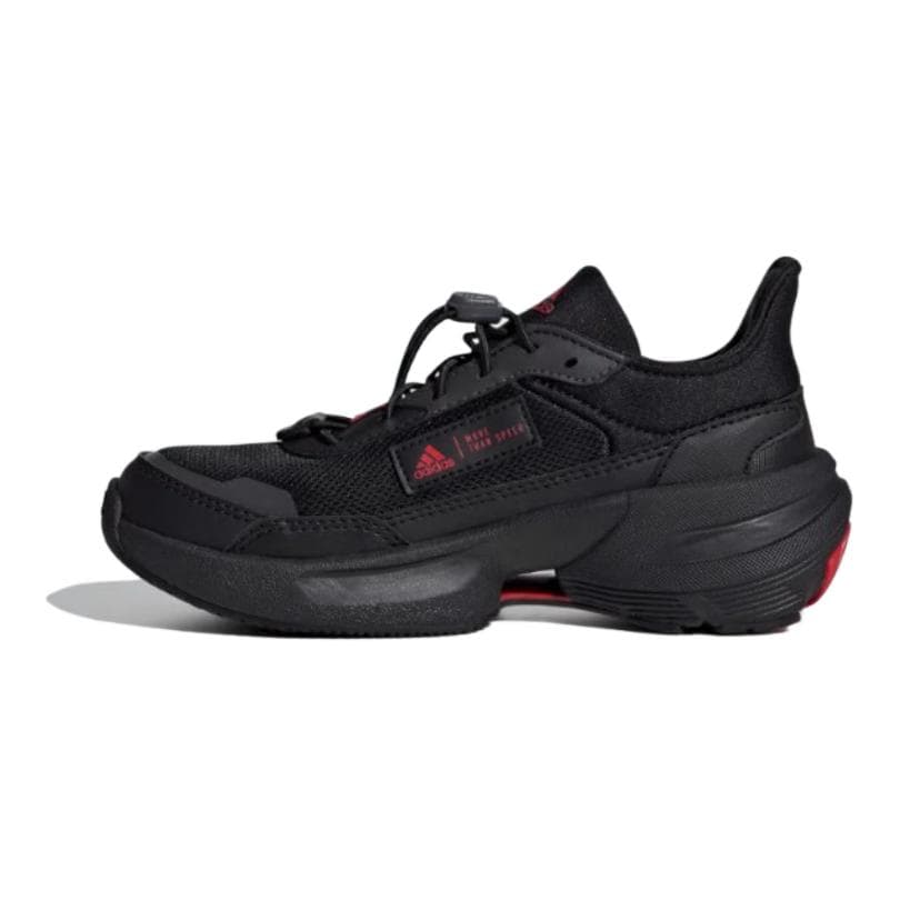 Кроссовки Adidas Ткань Устойчивая к Износу Дышащая Низкие Кроссовки для Беговых Занятий для Детей Черные Красные Детские - изображение 3