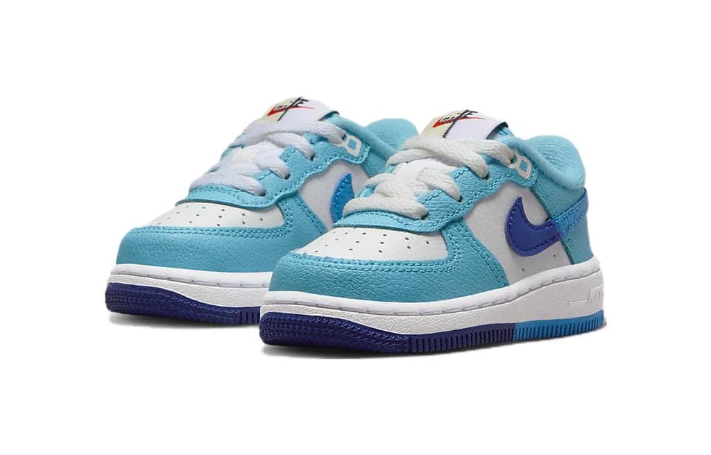 Кроссовки Nike Air Force 1 Low LV8 2 TD Дышащий Низкий Топ Обувь для Младенцев и Малышей Синий Белый Infant and Toddler - изображение 3