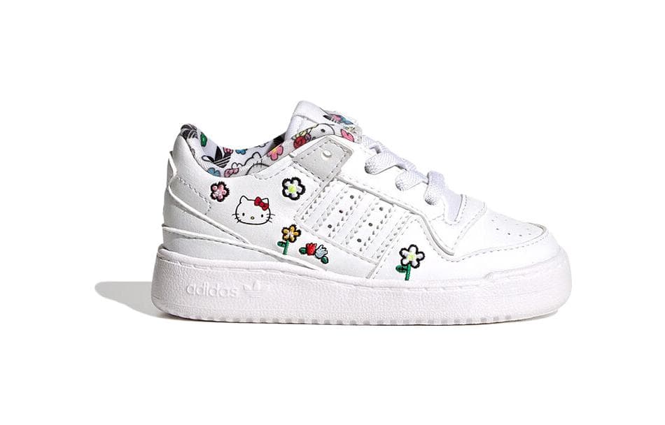 Кроссовки Adidas Originals FORUM Удобная Низкая Обувь для Малышей Белая для Новорожденных и Малышей - изображение 2