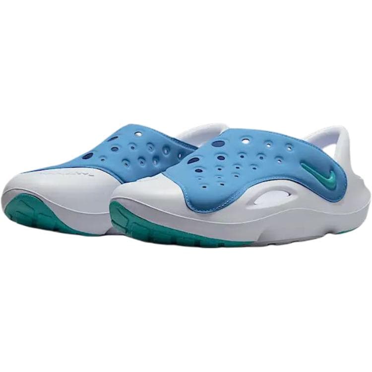 Сандалии Nike Aqua Swoosh Мягкие и Комфортные Противоскользящие Устойчивые к Износу Низкие Детские Сандалии Белые и Синие Детские - изображение 4