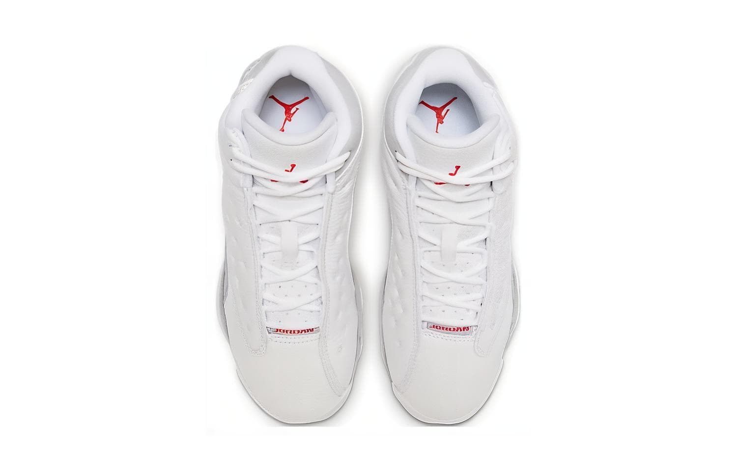 Кроссовки для баскетбола Jordan Air Jordan 13 Противоскользящие Анти-КИК Амортизация MID Баскетбольные кроссовки Белый Серый Красный Унисекс - изображение 3