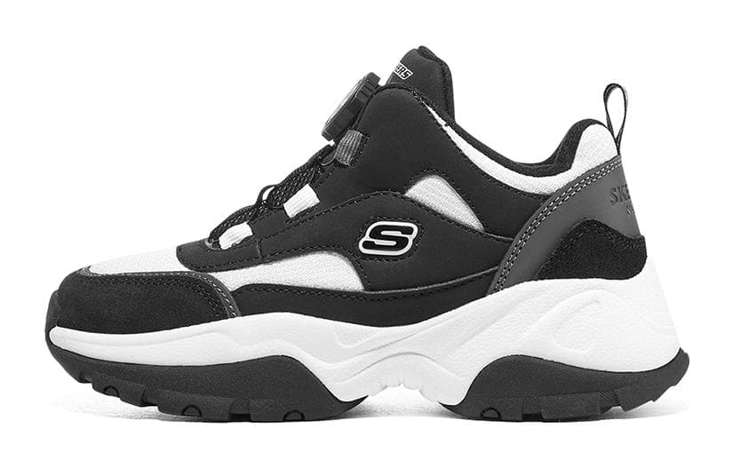 Кроссовки Skechers Sport Устойчивые к истиранию Легкие Износостойкие Детские повседневные кроссовки Черный Белый Подростки - изображение 1