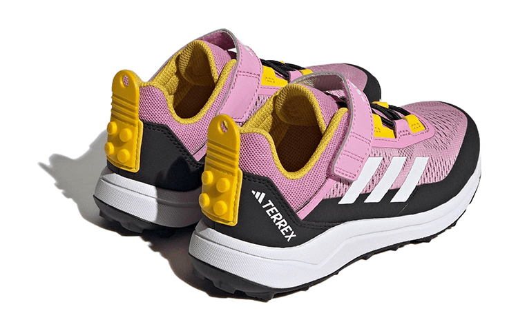 Кроссовки adidas x LEGO TERREX AGRAVIC FLOW Удобные Износостойкие Низкие Кроссовки для Беговых Занятий Детские Черные Розовые - изображение 4