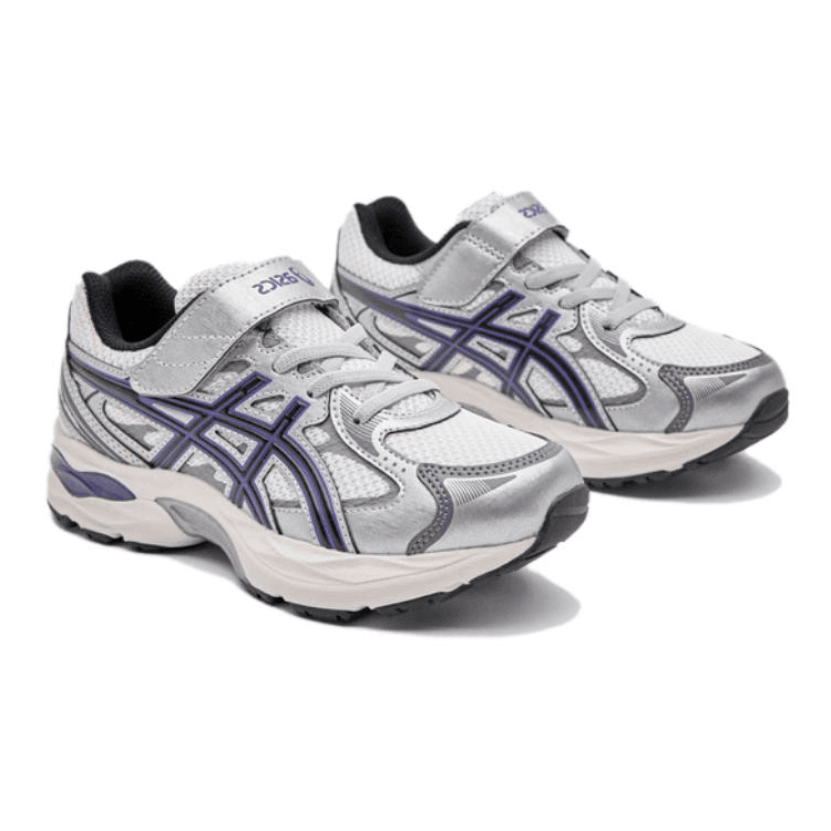 Кроссовки Asics Низкий Топ Детская Беговая Обувь Белый Фиолетовый Малыш - изображение 4