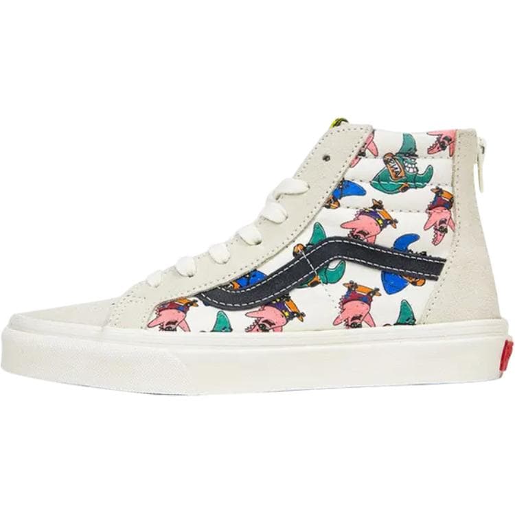 Кроссовки SPONGEBOB SQUAREPANTS x Vans SK8 HI Высокие Кеды Детская Скейтбординг Обувь Белая Малыш - изображение 1