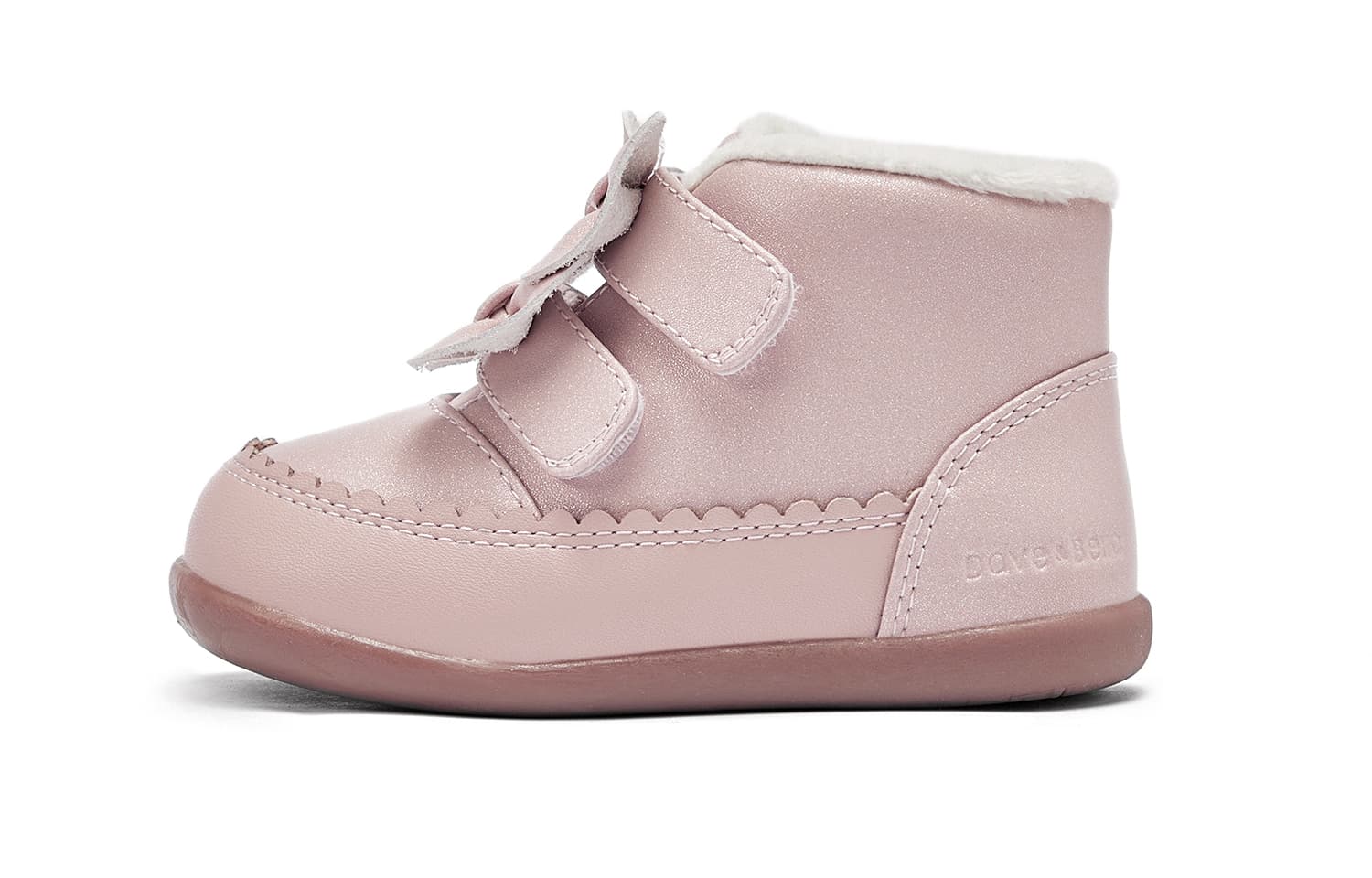 DAVE&BELLA Детские кожаные сапоги High Top Серый Розовый Для дошкольников - изображение 1