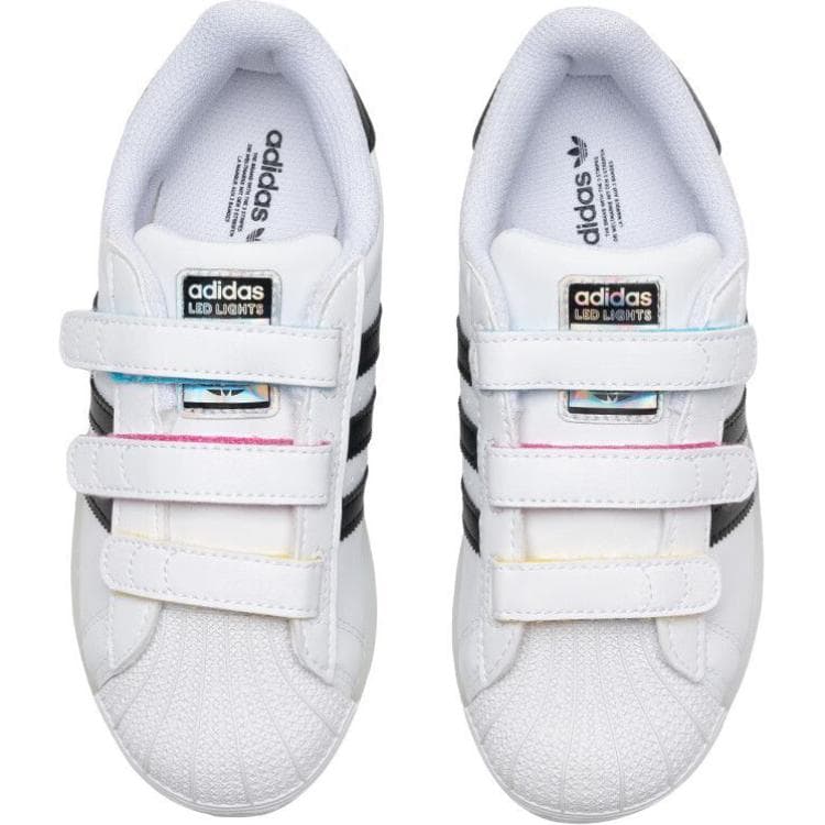Кроссовки Adidas Originals Superstar Синтетическая кожа устойчивая к истиранию низкие скейтбордические кроссовки белые детские - изображение 4