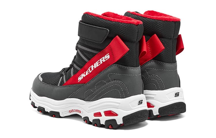 Кроссовки Skechers Универсальные Аbrasion-Resistant Высокие Детские Лифтайнер Обувь Черные Подростковые - изображение 4