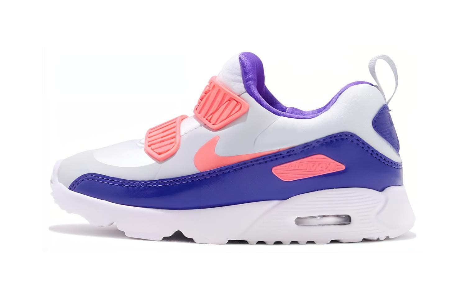 Кроссовки Nike Air Max TINY 90 Комфортные Низкие Кроссовки для Беговых Занятий Детские Белые Синие и Оранжевые - изображение 1