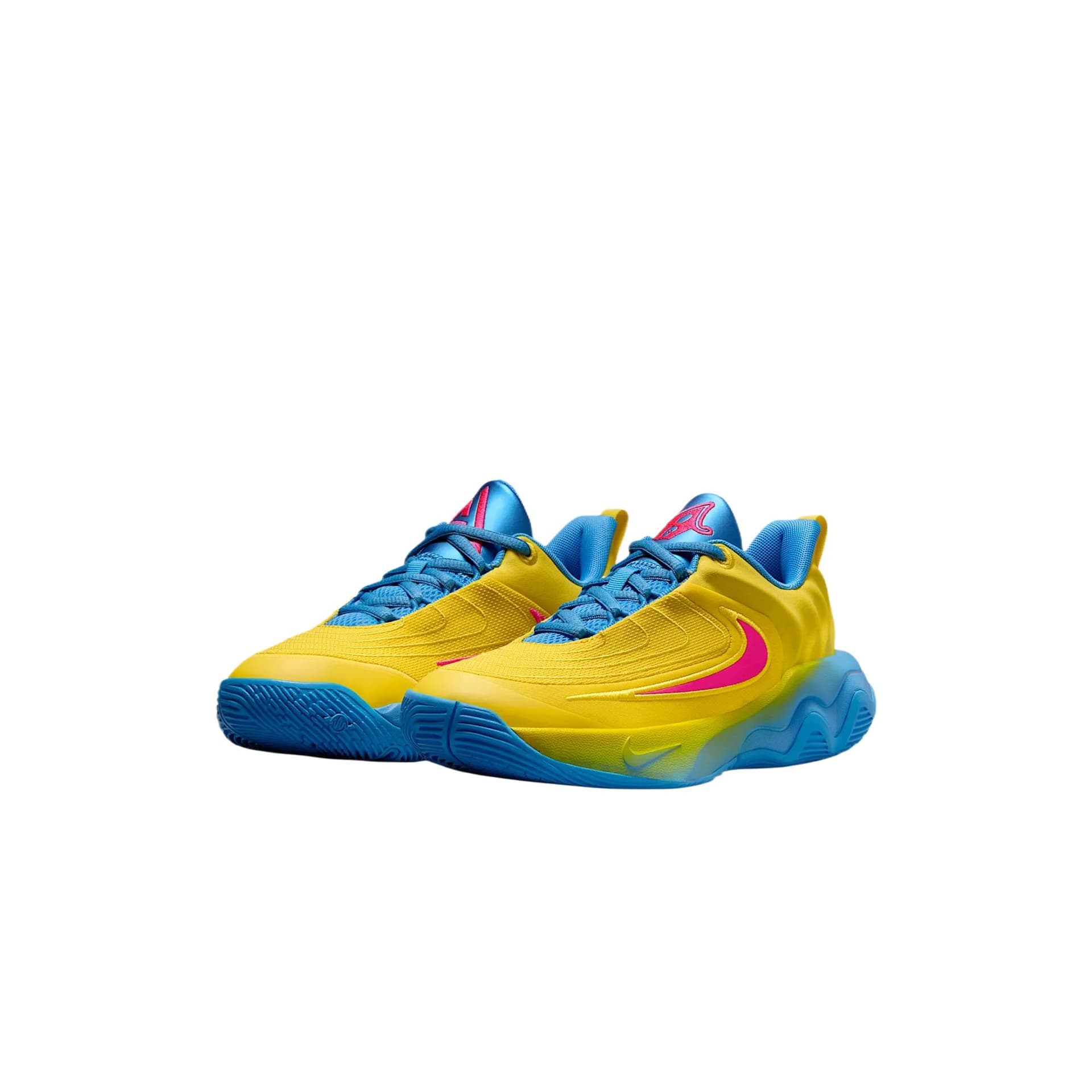 Кроссовки для баскетбола Nike Giannis Immortality 4 Ткань Низкие Детские Баскетбольные Кроссовки Желтый Розовый Синий Малыш - изображение 3