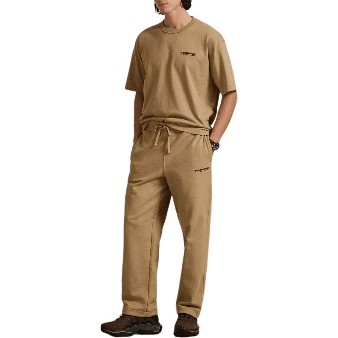 Штаны Polo Ralph Lauren Polo Sport Спортивные трикотажные штаны Свободный крой Унисекс Пустынный хаки - изображение 2