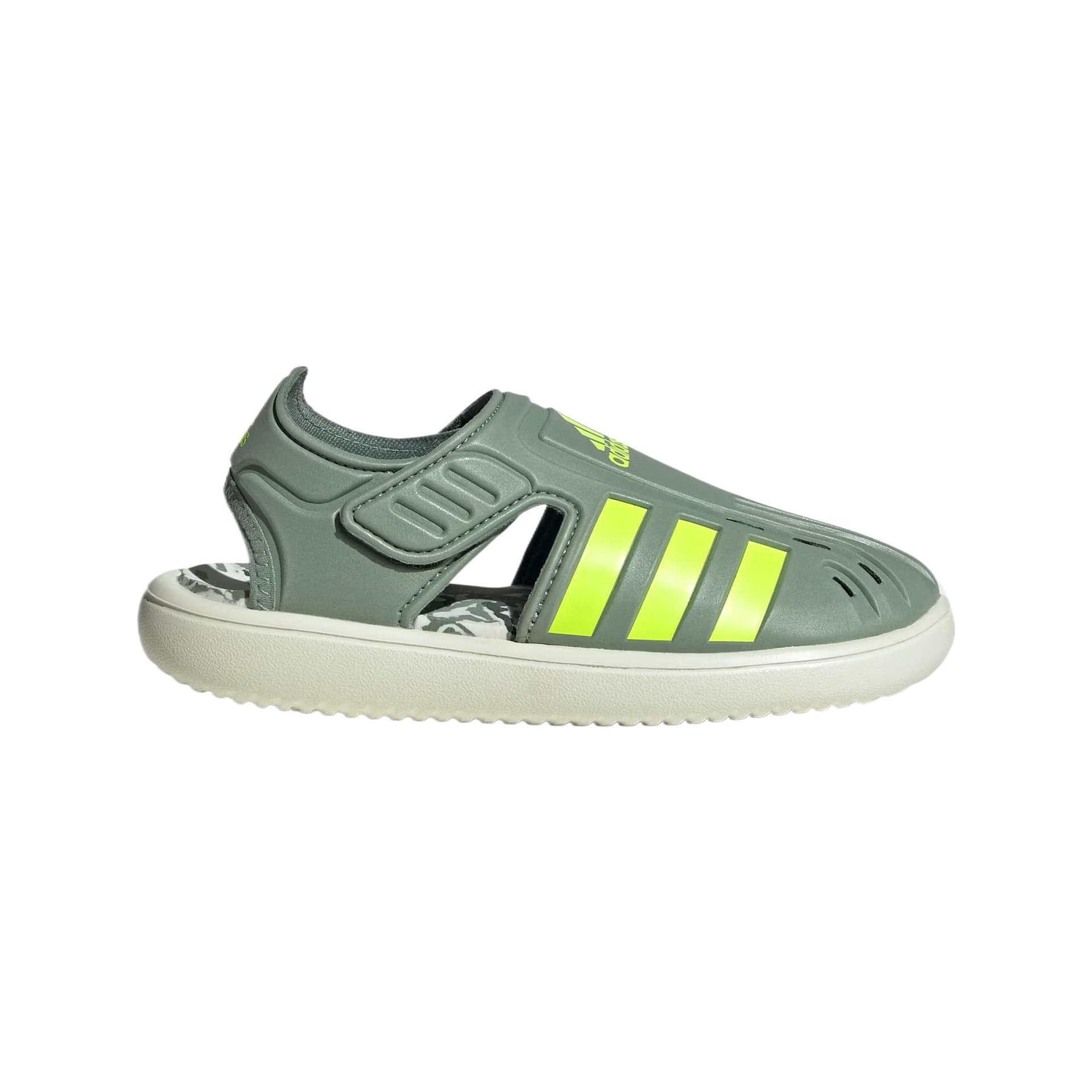 Сандалии Adidas Water Sandal Низкие Сандалии для Детей Пыльно-зеленый Яркий Лимон Плющево-зеленый для Детей Возраст 3-7 лет - изображение 3