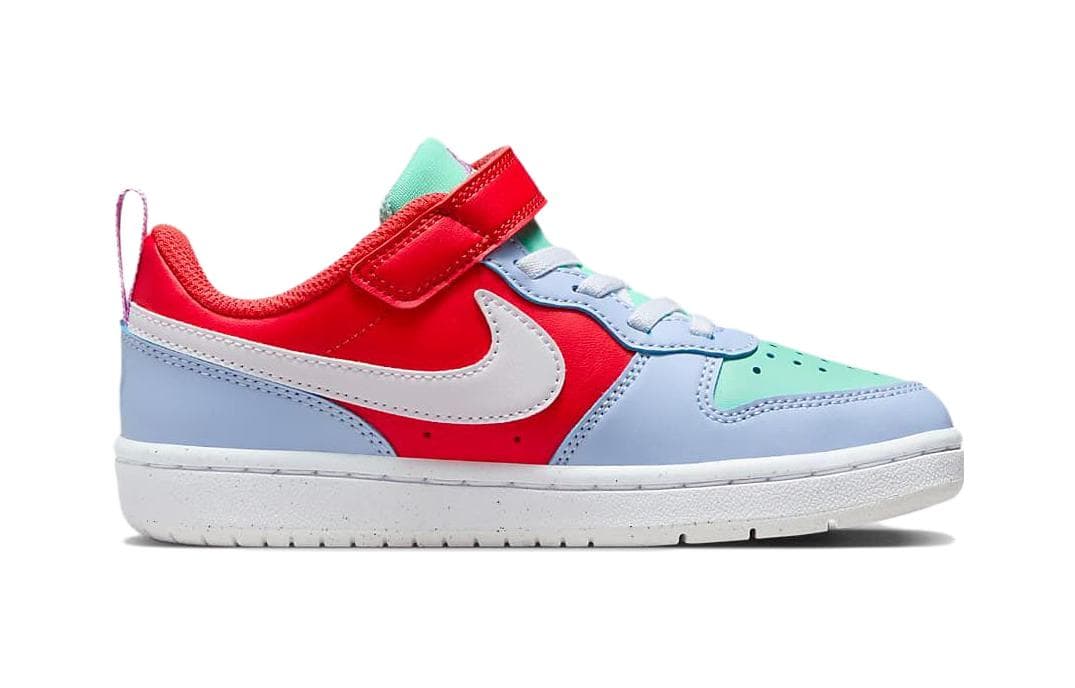 Кроссовки Nike Court Borough Low Recraft Устойчивая к истиранию Низкая Обувь для Детского Скейтбординга Синий Розовый - изображение 2