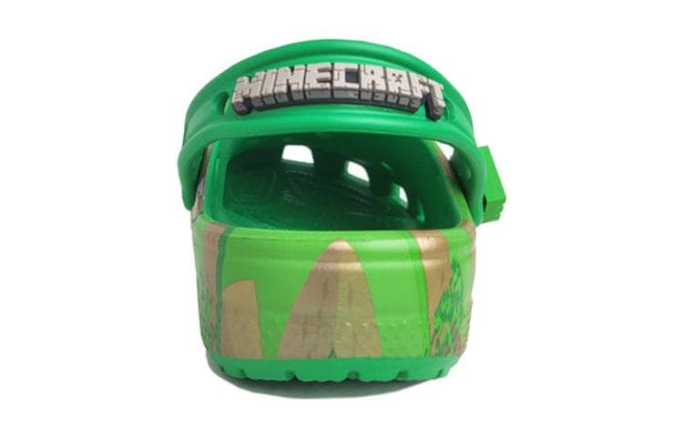 Сандалии Crocs X Minecraft Classic сандалии для детей противоскользящие устойчивые к истиранию многоцветные зеленые - изображение 4