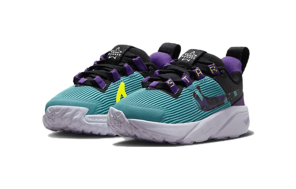 Кроссовки Nike Star Runner 4 Устойчивая к истиранию Низкая Обувь для малышей Синий-фиолетовый Для младенцев и малышей - изображение 4