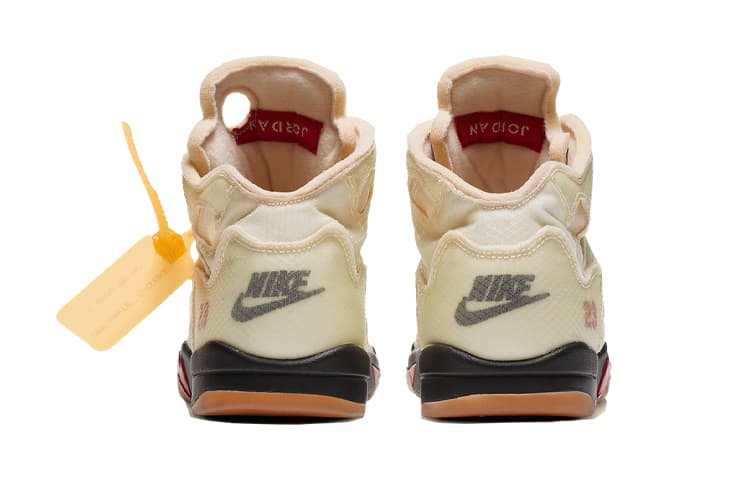 Кроссовки для баскетбола OFF-WHITE x Jordan Air Jordan 5 Sail SP - изображение 7