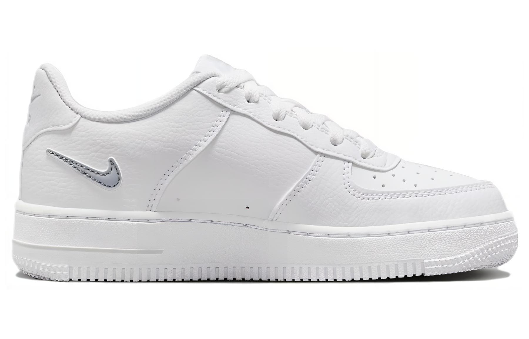 Кроссовки Nike Air Force 1 Кожа Противоскользящая Устойчивая к износу Дышащая Низкие Кеды Скейтборд Обувь Белый Унисекс - изображение 2