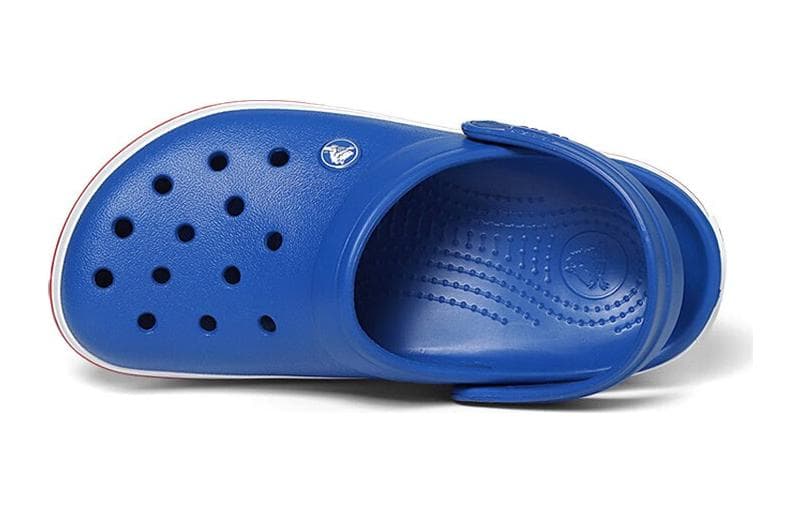 Сандалии Crocs Crocband Clog K Противоскользящие Амортизирующие Устойчивые к истиранию Детские Сандалии Синий Белый Красный - изображение 3