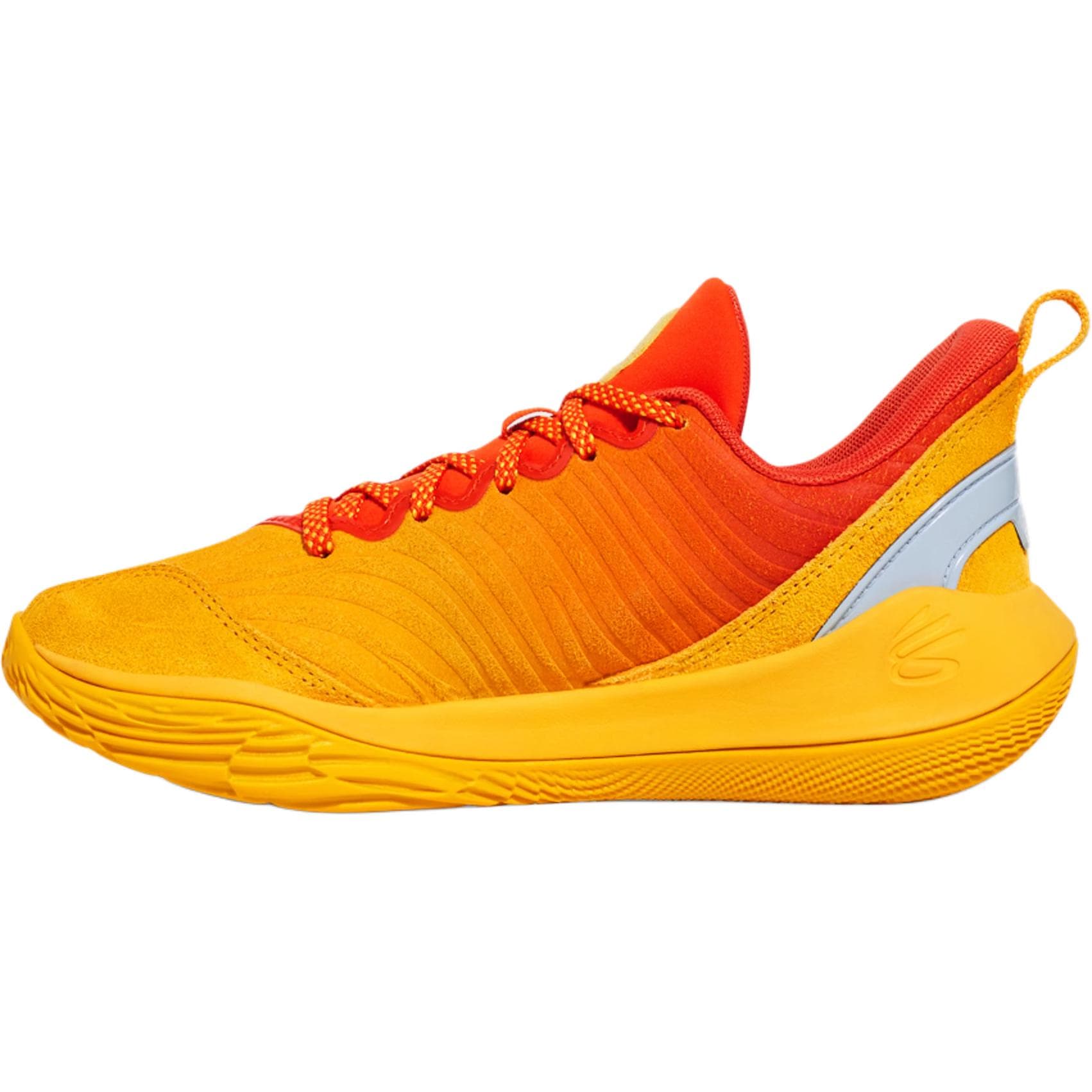 Кроссовки для баскетбола Under Armour Curry 12 противоскользящие устойчивые к истиранию низкий топ детские баскетбольные кроссовки синий желтый - изображение 4
