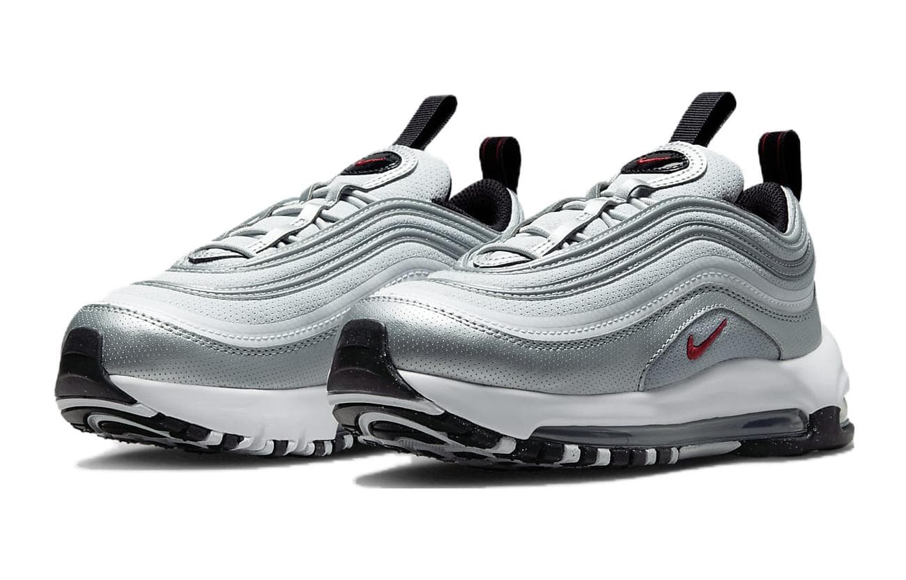Кроссовки Nike Air Max 97 Дышащие Низкие Кеды для Детей Lifestyle Серый Белый Детские - изображение 3