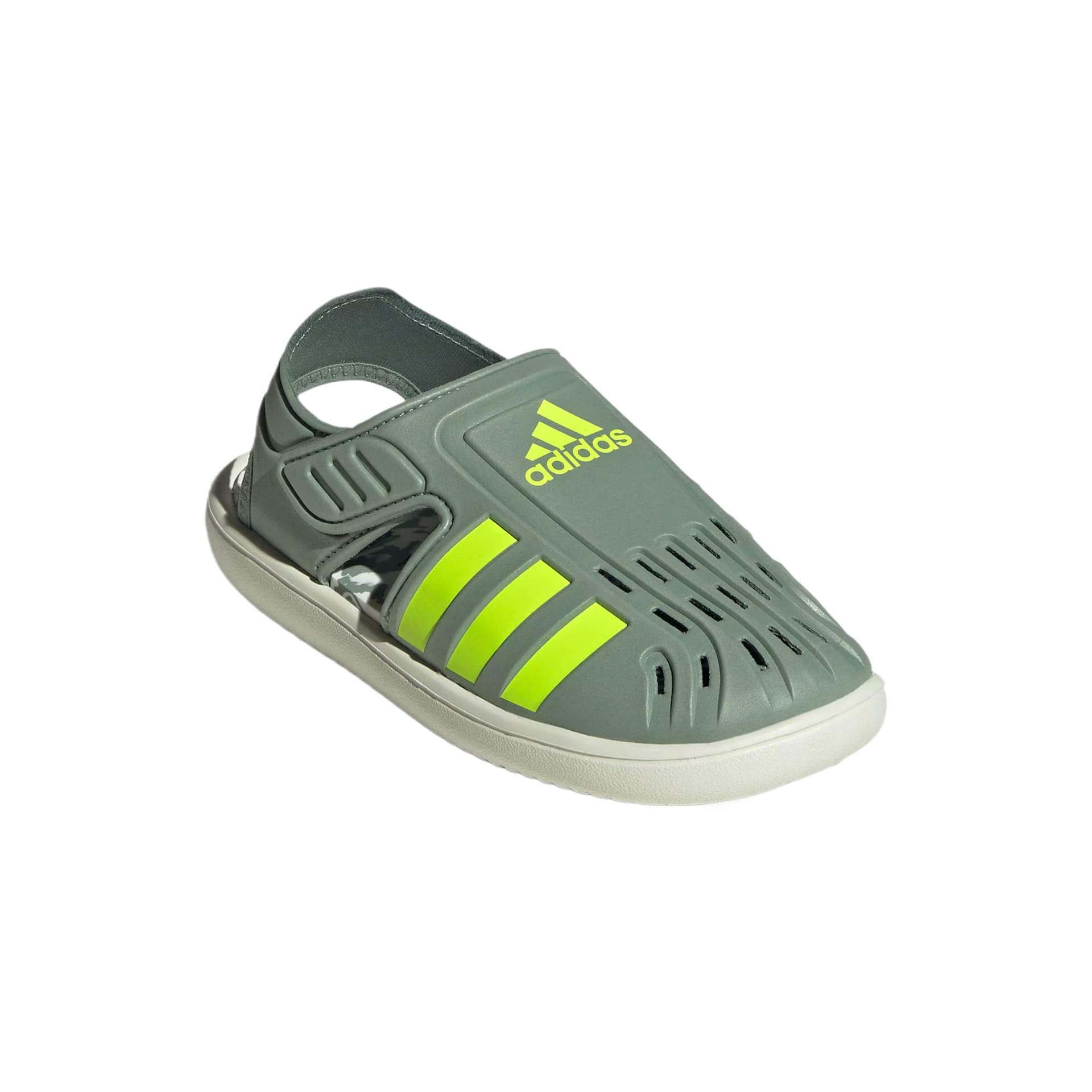 Сандалии Adidas Water Sandal Низкие Сандалии для Детей Пыльно-зеленый Яркий Лимон Плющево-зеленый для Детей Возраст 3-7 лет - изображение 4