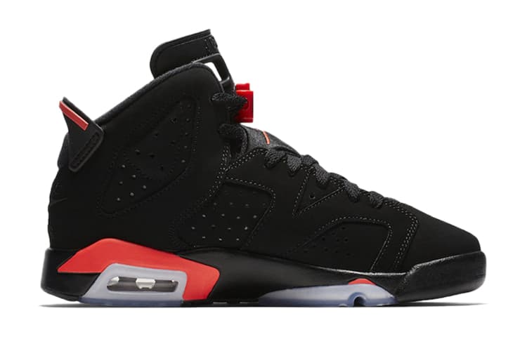 Кроссовки для баскетбола Jordan Air Jordan 6 Black Infrared OG GS 2019 - изображение 5