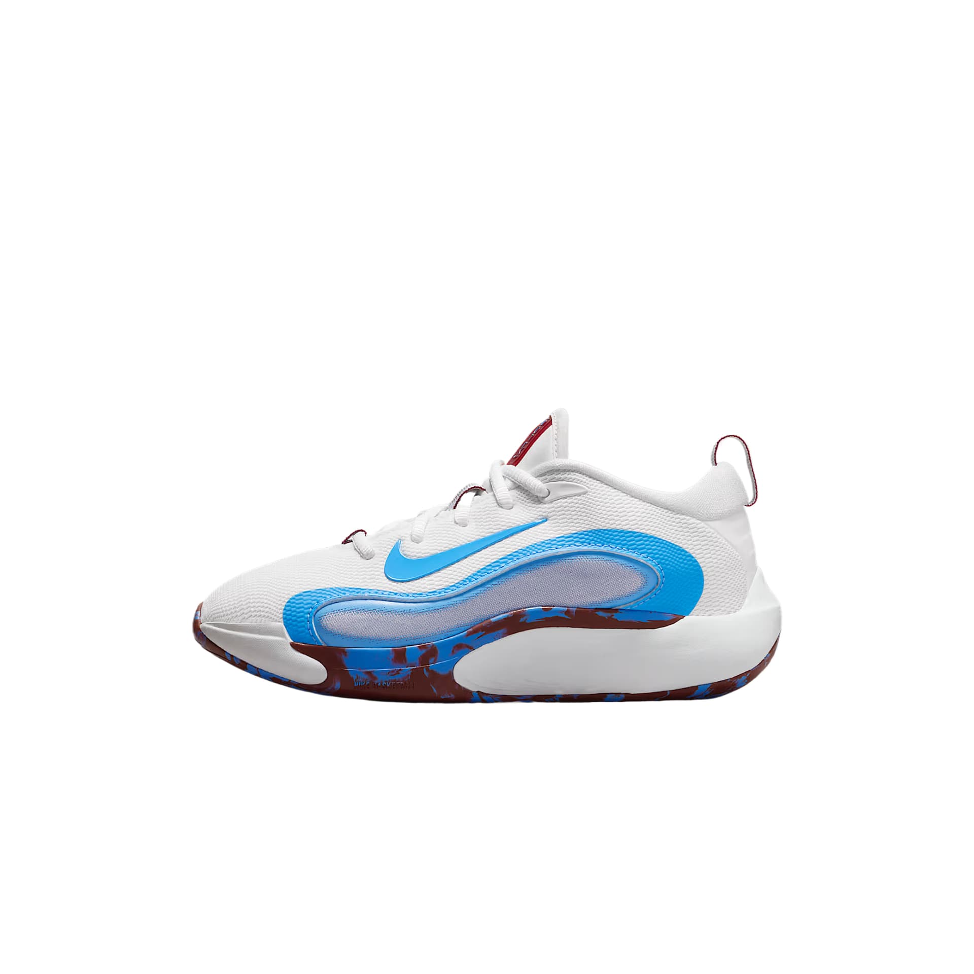 Кроссовки для баскетбола NIKE ISOFLY Children's Баскетбольные кроссовки Белый и синий цвет Детский - изображение 1